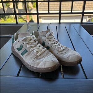 Coolest Goal Men's White and Green Sneakers